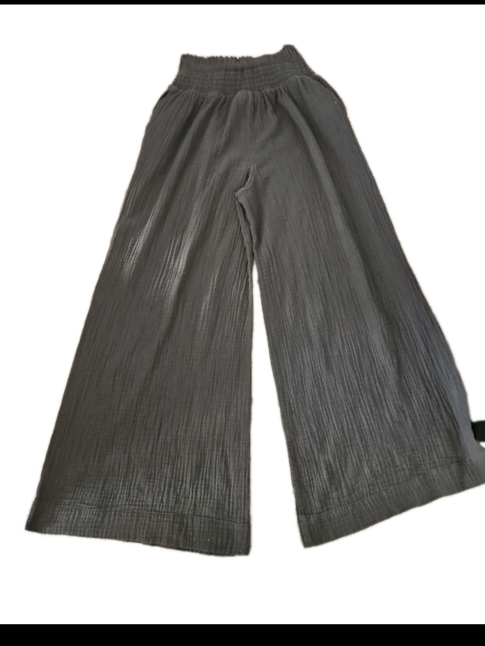 Anthropologie Wide Leg Smocked Boho Flowy Gauze Resortwear Beach Vacation PantXS - Picture 5 of 12